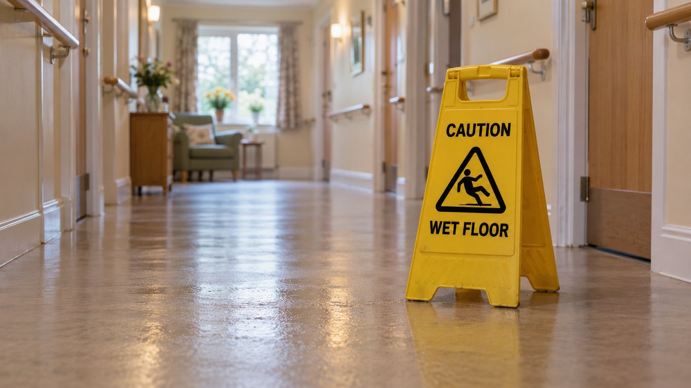 Caution_ Wet Floor in Care Home