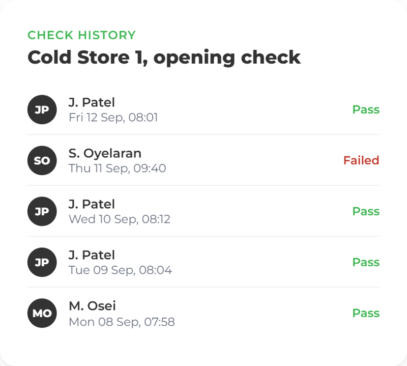 Check History