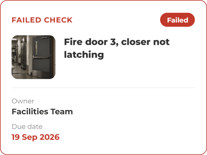Compliance Checks Dashboard Cards- failed checks