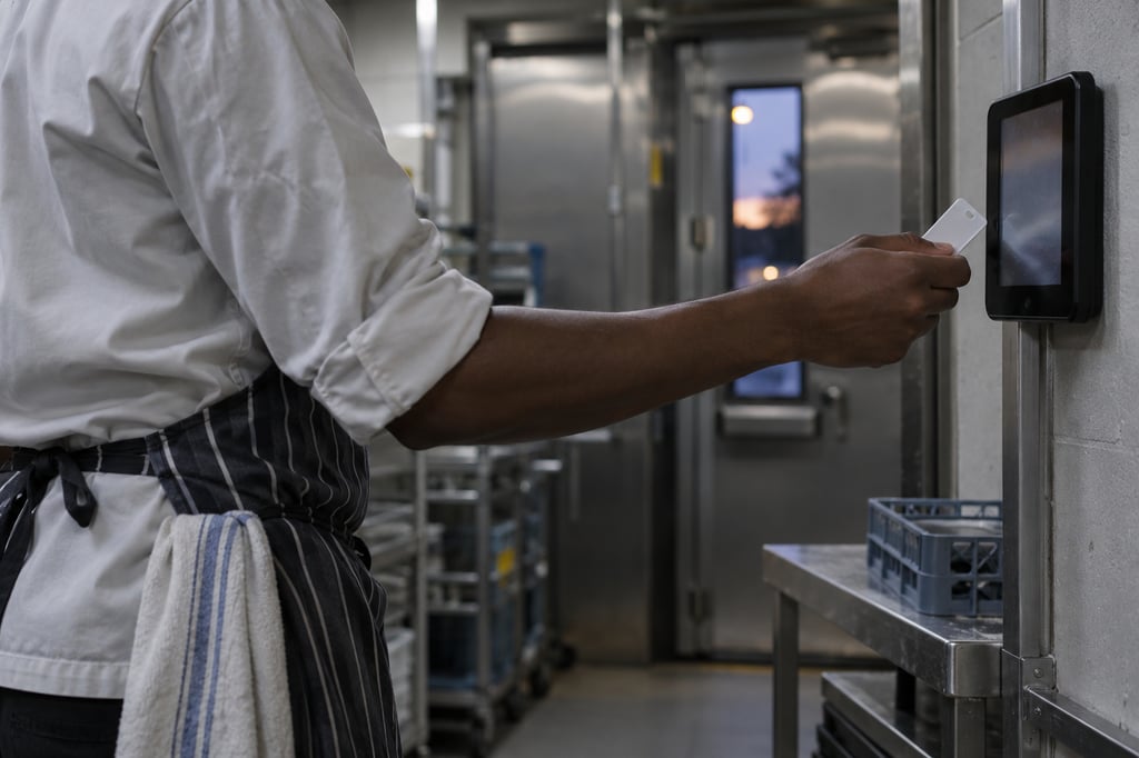 Kitchen Porter Checks In at Back Door-7 (1)