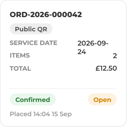 Order confirmed