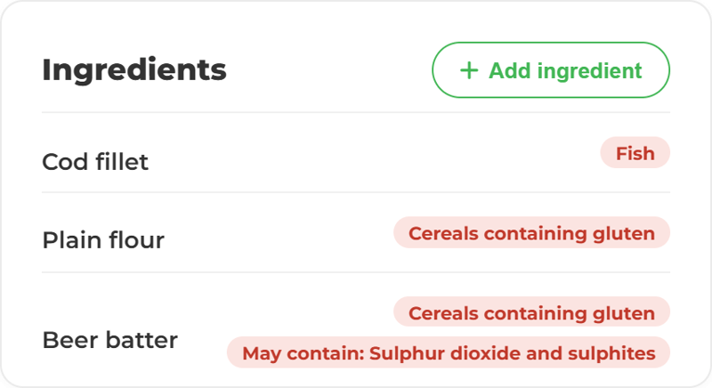 Recipe Allergen Info Card - Ingreidenets-1