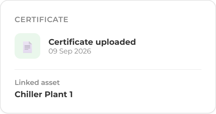 Contractor Certificate Performance Cards- certificate