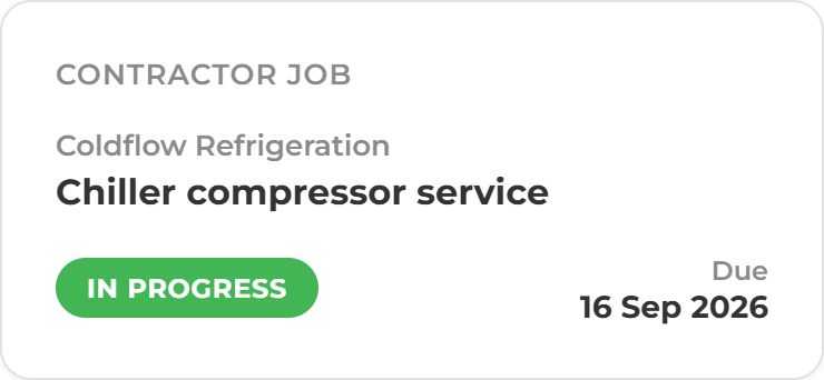 Contractor Certificate Performance Cards- contractor