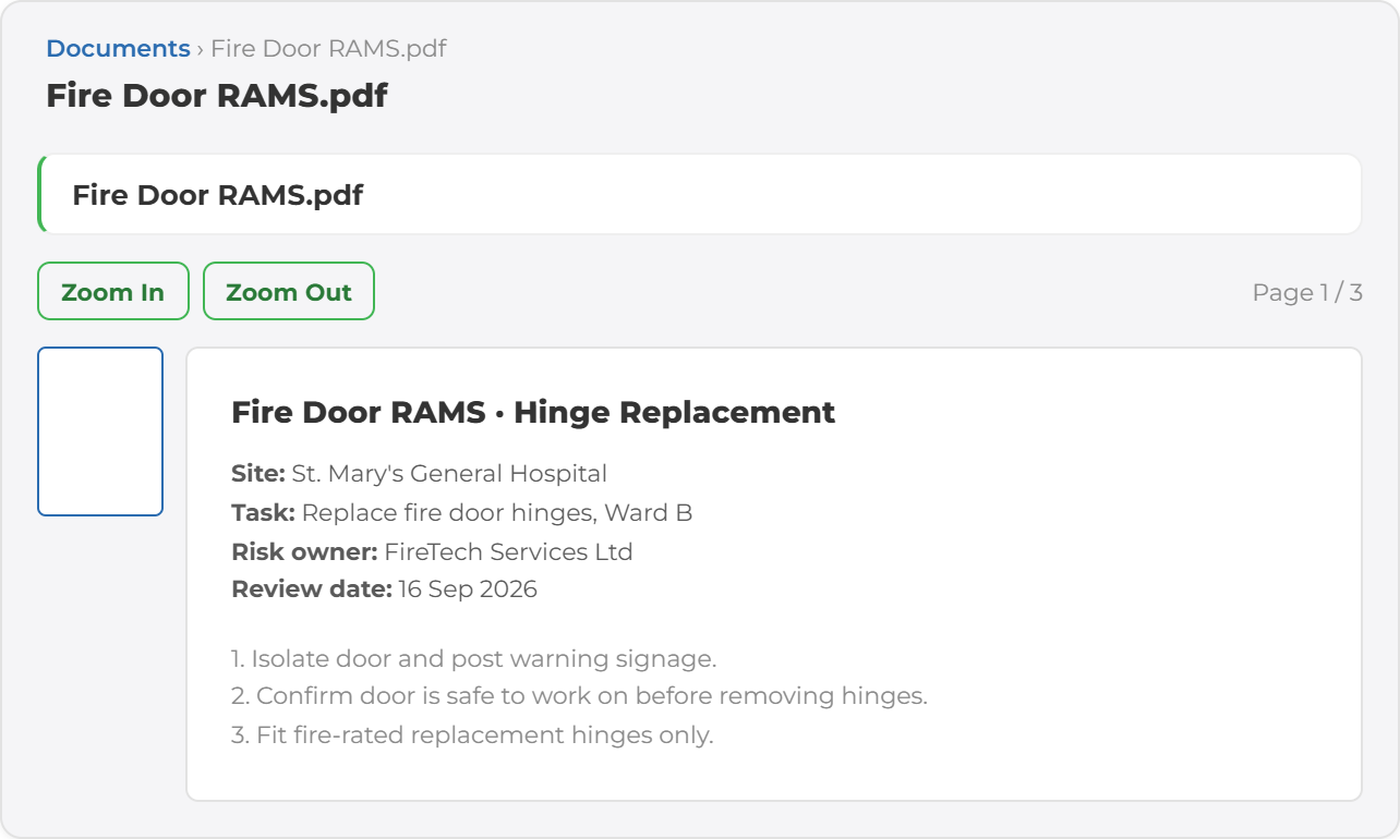 Fire Door RAMS